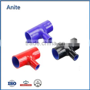 High Temperature Flexible Colorful T-Shape Silicone Rubber Hose Radiator Hose thumbnail-1