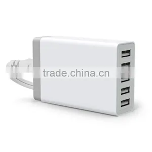 40W 5V 8A 5 Ports USB Charger,home Charger,travel Charger,wall Charger,For IPhone6 IPad Samsung Smart Phone Black USB Charger thumbnail-2