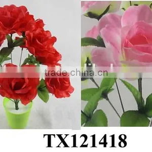 Import China Fabric Artificial Flower Bouquet, Artificial Rose Flower thumbnail-6