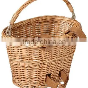 Wholesale Classic Small Wicker Basket for Bicycles thumbnail-1