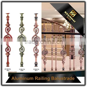 Interior Artistic Floor Mounted Cast Aluminum Handrail thumbnail-4