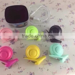 2015 New Arrival Best Present Gift Mini Speaker Snail Shape Mini Speaker Which Could Be Stand For Mobile Phones thumbnail-5