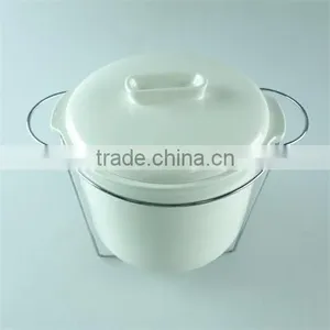Stock Cheap Ceramics Tureen With Metal Stand thumbnail-2