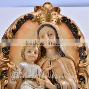 Wall Hanging Decoration Virgin Mary and Baby Jesus Statue thumbnail-2