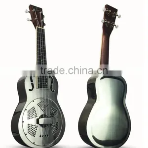 Resonator Ukulele With Blues Slide, Copper Alloy Resonator Ukulele, Ukulele 23inch thumbnail-1