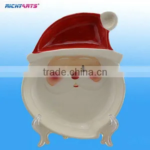 Christmas Santa Ceramic Snack Plate thumbnail-1