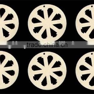 Hot Sell Earring Shape WITH Hole 2 Inches Tall Natural Craft Wood Cutout Made in China thumbnail-1