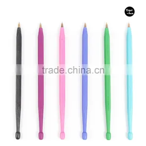 Wooden Drum Stick Blue Ink Ballpen, New Handmade Wooden Environmental Ruler Manual Multifunction Ballpoint Pen Ballpen thumbnail-1