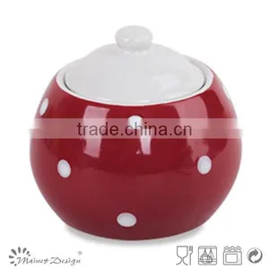 Ceramic Colorful Cute With Dot Sugar Pot thumbnail-1