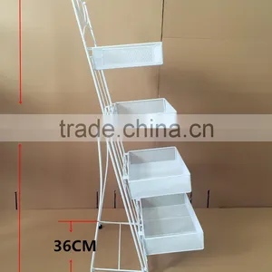2016 Wholesale Pop-up White Metal Cosmetic Display Shelf thumbnail-3