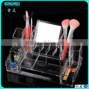 Acrylic Cosmetics Display Stand With Make Up Mirror for Mall Shelf thumbnail-4