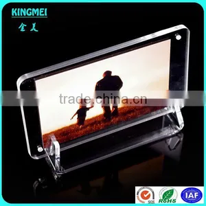 KM-VP11 Factory Wholesale Custom Shape Acrylic Photo Frame New Mosaic L Shape Tawny Frame thumbnail-6