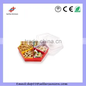Plastic Candy Tray With 6compartments Candy Box With Lid thumbnail-1