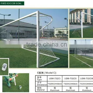 Metal 11-a-side Football Goal Post/soccer Goal thumbnail-1