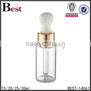 2017 Hot New Products Cosmetic Fragrance Perfume Glass Bottle 15ml 20ml 30ml Screw Gold Big Dropper Glass Perfume Bottle China thumbnail-4