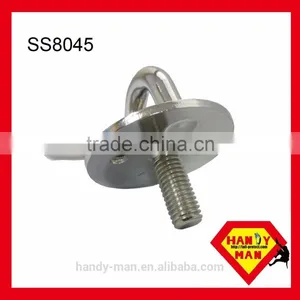 SS8045 Marine Deck Hardware Stainless Steel 304 Round Eye Plate With Ring With Machine Screw Sink Holes Ring Plate thumbnail-3