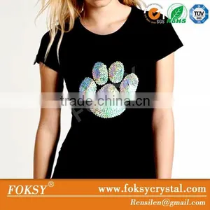 Paw Strass Motifs , Diamond Rhinestone Motif for Tshirt FOKSY thumbnail-1
