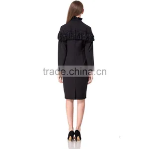 Guangzhou Domin Fashion New Styles 2017 Women Black Dress thumbnail-4