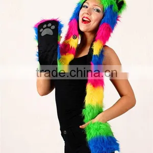 Top Grade Classical OEM Services Fuzzy Animal Hood Hats thumbnail-1