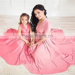 Many Ways Wear Evening Dresses 2017 Maxi Dresses Long Mother Daughter Matching Dress thumbnail-1