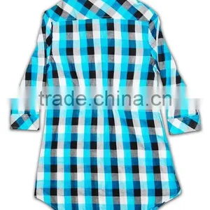 100% Cotton Design China Made Business Design Mens Plaid Flannel Shirts thumbnail-6