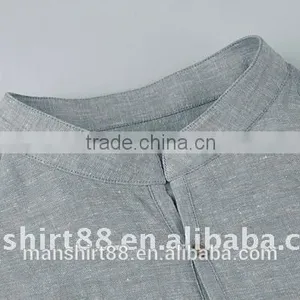 Latest Man's V-neck Linen Casual Shirt thumbnail-4