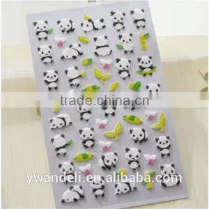 Panda Banboo Leaf Stickers, Black White Lovely Stickers, Scrapbook Cute Card DIY Felt Stickers thumbnail-1