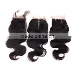 7A Cambodian Virgin Hair Body Wave Lace Closure 4*4 Wavy Hair Closure 12"-20" thumbnail-5