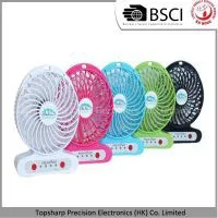 Handfan Usb Mini 18650 Lithium-ion Battery Operated Fan With Led Light thumbnail-1