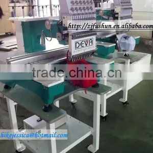 Fushun 1201 Single Head Cap Tubular t Shirt Leather and Flat Computerized Embroidery Machine for Sale thumbnail-1