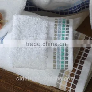 Wholesale Fancy Design Embroider Dobby Border Bath Towel Hand Towel Manufacture thumbnail-2