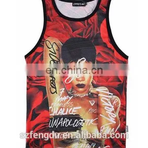 Digital Printing and Sublimation Printing Custom Tank Top thumbnail-4