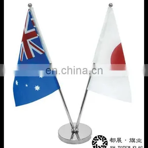 Table Flag With 2 Flag Stand , Stainless Steel Table Flag thumbnail-1