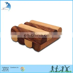 Children Play IQ Wooden 3D Cube Brain Teaser Puzzle thumbnail-5
