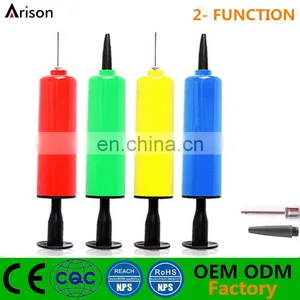 2- Function 6" Plastic Hand Pump With Needle Valve Small Hand Pump With Plastic Valve for Inflatable Toys thumbnail-2