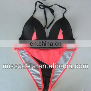 Sexy Fluo Pink and Black Two Pieces Swimwear /Bikini thumbnail-1