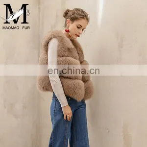 2015 European Fashion Women Vest New Style Beautiful Lady Real Fur Vest thumbnail-2