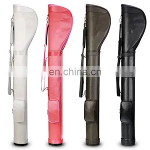 Leather GOLF Club Carrier Case Travel Sunday Bag thumbnail-1