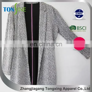 Women's Casual Jacquard Coat With Pocket thumbnail-3