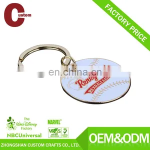 Promotional Custom Metal Baseball Team Logo Shaped Key Chains thumbnail-2