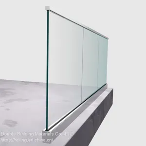 Balcony Glass Railing With U Channel thumbnail-3