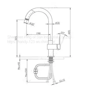 Deck Mounted One Hole Kitchen Faucet thumbnail-2