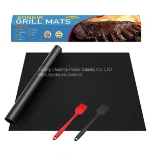 FDA SGS Tested PTFE Non-Stick Mesh Grill BBQ Cooking Mat BBQ Grill Mat thumbnail-1