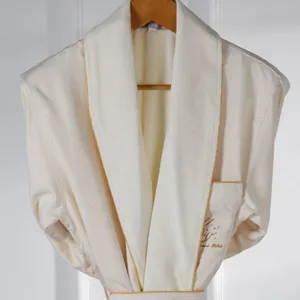 Eliya 5 Stars Hotel 100% Cotton Pure White Womens Terry Cloth Robe thumbnail-1