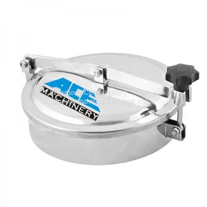 Stainless Steel Upper Seal Normal Pressure Round Tank Hatch Cover Circular Manway thumbnail-2