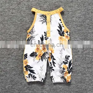 Factory Baby Clothes Summer 100%Cotton Short Sleeves With Prints Newborn Infant Baby Bodysuits Rompers thumbnail-2