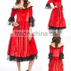 Walson Deluxe Women Medieval Costumes Retro Party Women Costume Medieval Dress for Sale thumbnail-4