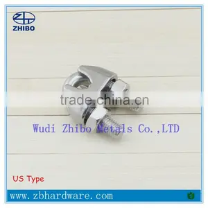 AISI316 AISI304 Stainless Steel DIN741 US/JIS Type Adjustable Wire Rope Clips M2-M32 thumbnail-1
