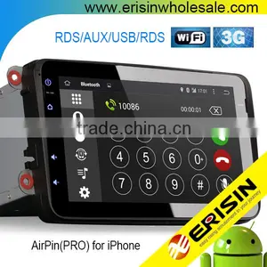 Erisin ES2802V 8" 2 Din Car Muiltmedia With GPS 3G WiFi Bluetooth for Passat Caddy thumbnail-1