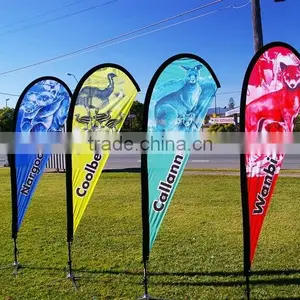 2016 Custom Feather Flags Flying Beach Flags, Custom Golf Putting Green Flags thumbnail-1